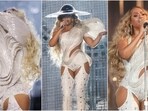 Beyoncé performs during her Renaissance World Tour Concert in a custom Gaurav Gupta crystal bodysuit. 