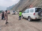 The Chandigarh-Shimla Highway, also known as the Kalka Shimla highway (NH-05) has been closed after landslide in Solan district on Friday. (HT Photo) (File)
