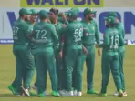 Pakistan players in action in a 2021 T20I series against Bangladesh Pakistan players in action in a 2021 T20I series against Bangladesh