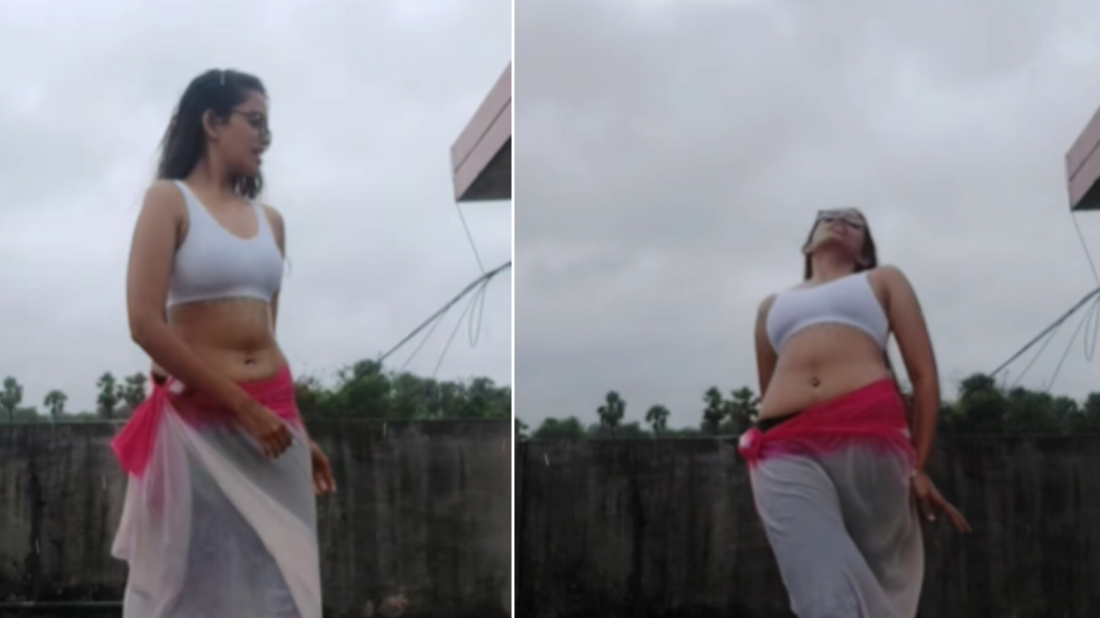 Woman performs belly dance to Tip Tip Barsa Paani amid rain - Vimarsana News