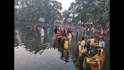 Villagers in quandary over Ganesh immersions in polluted Taloja river Villagers in quandary over Ganesh immersions in polluted Taloja river