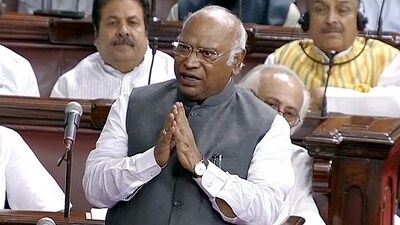 Leader of Opposition in Rajya Sabha Mallikarjun Kharge speaks in the House during the ongoing Monsoon Session of Parliament. (ANI) Leader of Opposition in Rajya Sabha Mallikarjun Kharge speaks in the House during the ongoing Monsoon Session of Parliament. (ANI)