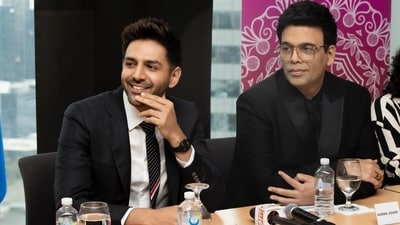 Kartik Aaryan and Karan Johar along with few other Bollywood actors were present at the inauguration of the 14th Indian Film Festival of Melbourne (IFFM) on Friday. Its clear the two have moved on after having reportedly some differences over a film in the past. Kartik Aaryan and Karan Johar along with few other Bollywood actors were present at the inauguration of the 14th Indian Film Festival of Melbourne (IFFM) on Friday. Its clear the two have moved on after having reportedly some differences over a film in the past. 