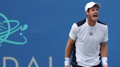 Andy Murray of Great Britain yells after losing a point (Getty Images via AFP) Andy Murray of Great Britain yells after losing a point (Getty Images via AFP)