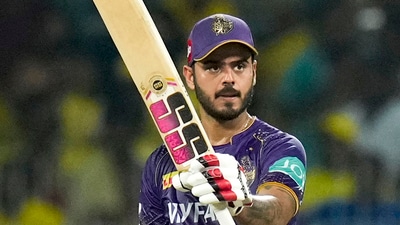 Nitish Rana in an IPL 2023 match (PTI)