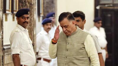 Speaker Satish Mahana on way to the Uttar Pradesh assembly on Friday. (ANI  PHOTO)