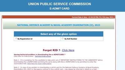 UPSC releases admit card for NDA & Naval Academy Exam (II), 2023; Download at www.upsc.gov.in UPSC releases admit card for NDA & Naval Academy Exam (II), 2023; Download at www.upsc.gov.in