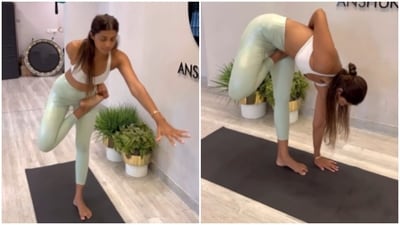 Alia Bhatt's trainer demonstrates Ardha Baddha Padmottanasana, lists benefits (Instagram/@anshukayoga) Alia Bhatt's trainer demonstrates Ardha Baddha Padmottanasana, lists benefits (Instagram/@anshukayoga)