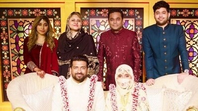 AR Rahman with daughter Raheema (left), son Ameen (right) and daughter Khatija (below right). AR Rahman with daughter Raheema (left), son Ameen (right) and daughter Khatija (below right).
