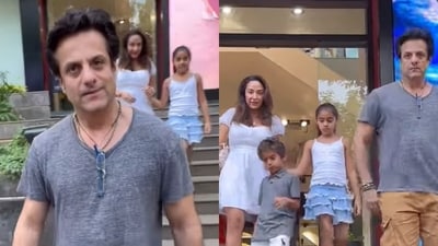 Fardeen Khan and Natasha Madhvani at Santacruz, Mumbai. (Pic: Viral Bhayani) (Viral Bhayani) Fardeen Khan and Natasha Madhvani at Santacruz, Mumbai. (Pic: Viral Bhayani) (Viral Bhayani)