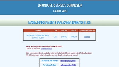 UPSC NDA 2 Admit Card 2023 released at upsc.gov.in, download link here UPSC NDA 2 Admit Card 2023 released at upsc.gov.in, download link here