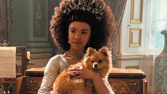 India Amarteifio plays young Queen Charlotte in Netflix's Queen Charlotte: A Bridgerton Story.