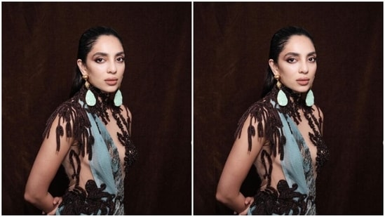 Styled by fashion stylist Bhawna Sharma, Sobhita wore her tresses open in a sleek and dewy back brushed look.&nbsp;(Instagram/@sobhitad)