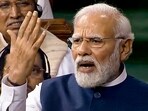 Prime Minister Narendra Modi replies on the Motion of No-Confidence in the Lok Sabha in the Monsoon session of Parliament, in New Delhi on Thursday, Prime Minister Narendra Modi replies on the Motion of No-Confidence in the Lok Sabha in the Monsoon session of Parliament, in New Delhi on Thursday,