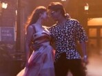 Shah Rukh Khan and Nayanthara in a still from Jawan song Chaleya. Shah Rukh Khan and Nayanthara in a still from Jawan song Chaleya.
