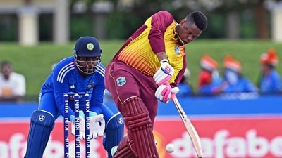 West Indies were powered to a score of 178/8 largely thanks to a 39-ball 61 from Shimron Hetmyer. Shai Hope also made a comeback into the T20I setup by scoring 45 off 29.&nbsp; (ICC Twitter)