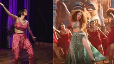 The image shows the woman who danced to Tamannaah Bhatia's Kaavaalaa. (Instagram/@sameeksha_rastogi)