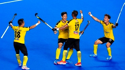 Razie Rahim (18') and Muhamad Aminudin (28') gave Malaysia a two-goal lead in the second quarter, and the score at half-time was 3-1. (PTI) Razie Rahim (18') and Muhamad Aminudin (28') gave Malaysia a two-goal lead in the second quarter, and the score at half-time was 3-1. (PTI)