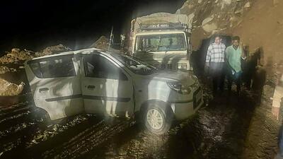 Shooting stones hit a car, leading to the death of a child while members of the family were injured, on Chandigarh-Manali highway near Mandi, Friday night. (PTI) Shooting stones hit a car, leading to the death of a child while members of the family were injured, on Chandigarh-Manali highway near Mandi, Friday night. (PTI)