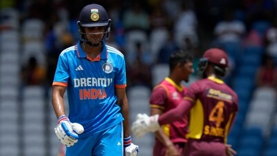 India's Shubman Gill walks off the field after being caught (AP) India's Shubman Gill walks off the field after being caught (AP)