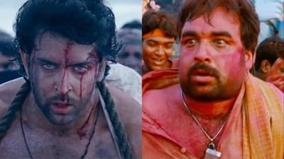 Pankaj Tripathi and Hrithik Roshan in Agneepath. Pankaj Tripathi and Hrithik Roshan in Agneepath.