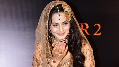 Ameesha Patel is back as Sakeena after 22 years of Gadar: Ek Prem Katha. She was even dressed like her character at the Gadar 2 premiere in a traditional ensemble with heavy jewellery.&nbsp; 