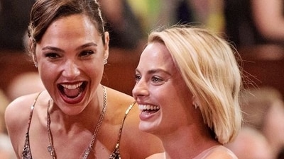 Gal Gadot and Margot Robbie at the Academy Awards in 2018. Gal Gadot and Margot Robbie at the Academy Awards in 2018.
