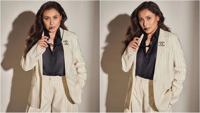 With the assistance of celebrity make-up and hairstylist Namrat Soni, Rani got decked up in nude eyeshadow, mascaraed lashes, darkened eyebrows, contoured cheekbones and a shade of nude lipstick. (Instagram/@ranimukherjeeeofficial) With the assistance of celebrity make-up and hairstylist Namrat Soni, Rani got decked up in nude eyeshadow, mascaraed lashes, darkened eyebrows, contoured cheekbones and a shade of nude lipstick. (Instagram/@ranimukherjeeeofficial)