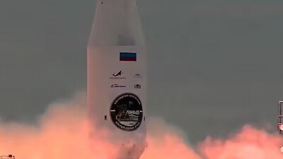 The Russian lunar lander seen while taking off for space. Russia's recent launch of its first Moon probe in nearly five decades marks a significant step towards revitalizing its struggling space sector. The mission, initiated on Friday, aims to reinvigorate Russia's efforts in space exploration, which have faced challenges over the years. (AFP) The Russian lunar lander seen while taking off for space. Russia's recent launch of its first Moon probe in nearly five decades marks a significant step towards revitalizing its struggling space sector. The mission, initiated on Friday, aims to reinvigorate Russia's efforts in space exploration, which have faced challenges over the years. (AFP)