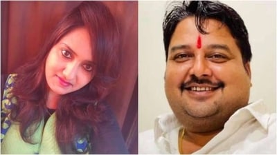 Bharatiya Janata Party leader Sana Khan and husband Amit Sahu. Bharatiya Janata Party leader Sana Khan and husband Amit Sahu.