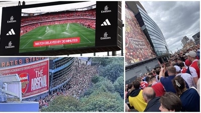 Thousands of fans wait to enter the Emirates Stadium before the Premier League tie between Arsenal and Nottingham Forest (Twitter) Thousands of fans wait to enter the Emirates Stadium before the Premier League tie between Arsenal and Nottingham Forest (Twitter)