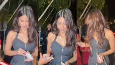 Suhana Khan helped a woman by giving her money. Suhana Khan helped a woman by giving her money.
