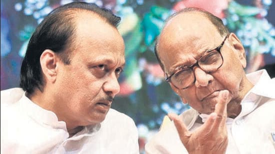 According to leaders from both factions, attempts are being made by Ajit and his colleagues to convince Sharad Pawar to join the BJP-led NDA. (Rahul Raut/HT PHOTO)
