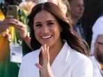 FILE - Meghan Markle, Duchess of Sussex, arrives at the Invictus Games venue in The Hague, Netherlands, Friday, April 15, 2022.  Meghan will be in New York Tuesday, May 16, 2023, along with Black Voters Matter co-founder LaTosha Brown, to receive the Ms. Foundation’s Women of Vision Award, as the nation’s oldest women’s foundation marks its 50th anniversary.  (AP Photo/Peter Dejong, File)