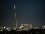 Russia-Ukraine War: Russian missiles launched from Russia's Belgorod region flying towards Kharkiv, eastern Ukraine. Russia-Ukraine War: Russian missiles launched from Russia's Belgorod region flying towards Kharkiv, eastern Ukraine.