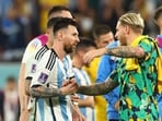 Lionel Messi during the 2022 FIFA World Cup. Lionel Messi during the 2022 FIFA World Cup.