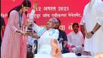 Rajasthan chief minister Ashok Gehlot at state-level youth mahapanchayat ‘Yuva Sankalp’. (Twitter/@ashokgehlot51)