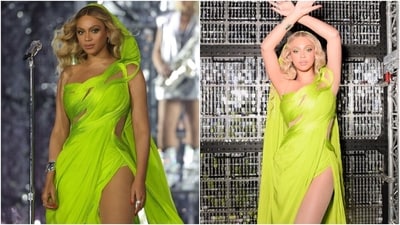 Beyoncé wears saree gown by Gaurav Gupta for Renaissance World Tour concert. (Instagram) Beyoncé wears saree gown by Gaurav Gupta for Renaissance World Tour concert. (Instagram)
