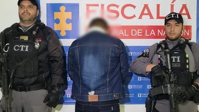 This handout picture released by the Colombian Prosecutor's Press Ofifce shows Indigenous man Manuel Ranoque, father of two of the four Indigenous children who were found alive after being lost for 40 days in the Colombian Amazon rainforest following a plane crash. (AFP)