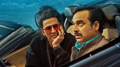 Akshay Kumar and Pankaj Tripathi in a still from OMG 2. Akshay Kumar and Pankaj Tripathi in a still from OMG 2.