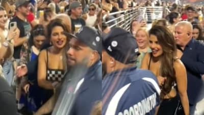 Priyanka Chopra at the Jonas Brothers' concert in New York. Priyanka Chopra at the Jonas Brothers' concert in New York.