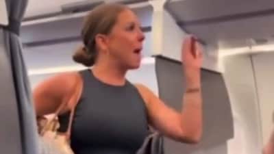 Tiffany Gomas, 38, gained attention for her dramatic outburst on a flight, captured on newly-released bodycam footage. (TikTok) Tiffany Gomas, 38, gained attention for her dramatic outburst on a flight, captured on newly-released bodycam footage. (TikTok)