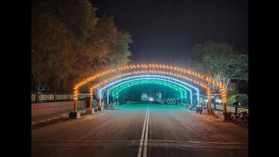 Tiranga tunnel at Pune Cantonment (HT PHOTO) Tiranga tunnel at Pune Cantonment (HT PHOTO)