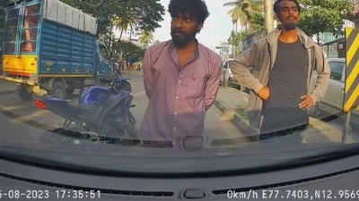 Two miscreants in B'luru arrested for threatening and creating a ruckus. last week. Two miscreants in B'luru arrested for threatening and creating a ruckus. last week.