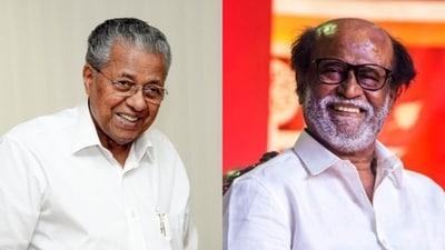 Kerala CM Pinarayi Vijayan took time out of his busy schedule to watch Rajinikanth’s Jailer with his family. (Twitter/@pinarayivijayan and @rajinikanth) Kerala CM Pinarayi Vijayan took time out of his busy schedule to watch Rajinikanth’s Jailer with his family. (Twitter/@pinarayivijayan and @rajinikanth)