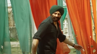 Sunny Deol in a still from Gadar 2. Sunny Deol in a still from Gadar 2.
