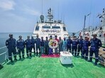 Indian Coast Guards (ICG) with fishermen who were rescued near Mandapam, in Ramanathapuram district, Monday, May 29.
Indian Coast Guards (ICG) with fishermen who were rescued near Mandapam, in Ramanathapuram district, Monday, May 29.