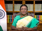 President Droupadi Murmu addresses the nation on the eve of the 77th Independence Day, on Monday. President Droupadi Murmu addresses the nation on the eve of the 77th Independence Day, on Monday.