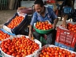The retail price of tomatoes procured by NCCF and NAFED was initially fixed at Rs.90 per kg and, as wholesale prices began to ease, it was reduced to Rs.80 per kg from July 16. It was eased to Rs70 per kg from July 10. (PTI)