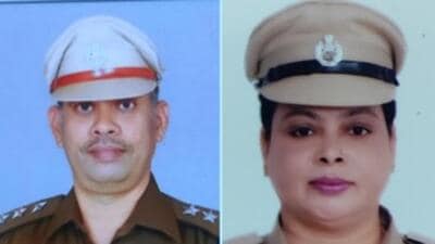 Deputy superintendent of police (DSP-CID) Udai Raj Singh Tanwar and lady sub inspector (SI-CID) Janak Kumari who have been selected for the President’s Police Medal for Distinguished Service. (HT Photo) Deputy superintendent of police (DSP-CID) Udai Raj Singh Tanwar and lady sub inspector (SI-CID) Janak Kumari who have been selected for the President’s Police Medal for Distinguished Service. (HT Photo)